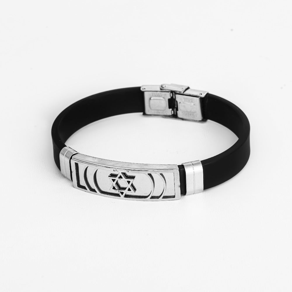 Brazalete de silicona de titanio para hombres y titanio para hombres al por mayor